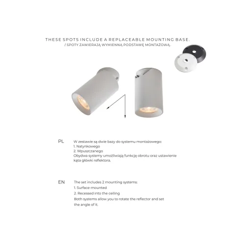 Downlight Aplicat TORE TLS006-GLD Zumaline GU10, Auriu, Polonia