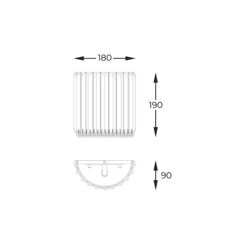 Aplica PRINCE W0360-01A-B5AC Zumaline G9, Argintiu, Polonia