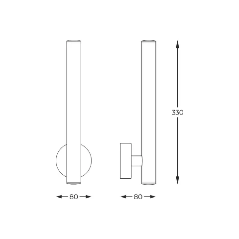 Aplica LOYA W0461-02B-F4F4 Zumaline LED, Crom, Polonia