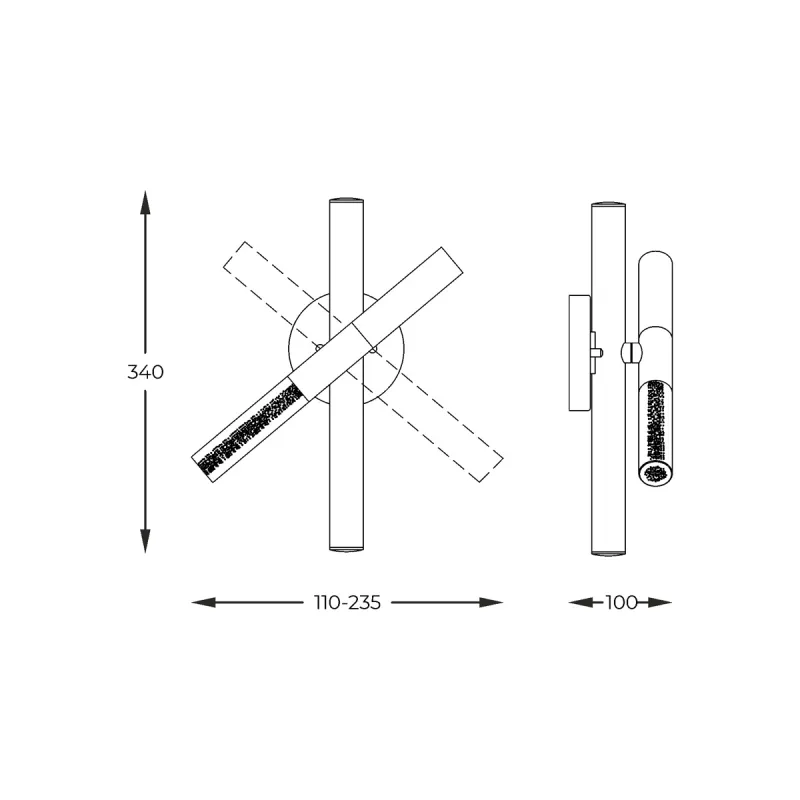 Aplica ONE W0461-03L-P7SD Zumaline LED, Auriu, Polonia
