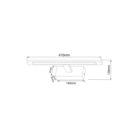 Lampa backlight ALTER W89443-12W-BK Zumaline LED, Negru, Polonia