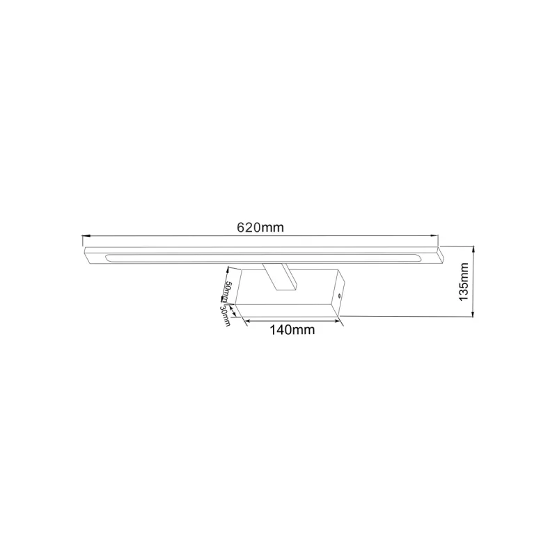 Lampa backlight ALTER W89443-20W-CH Zumaline LED, Crom, Polonia