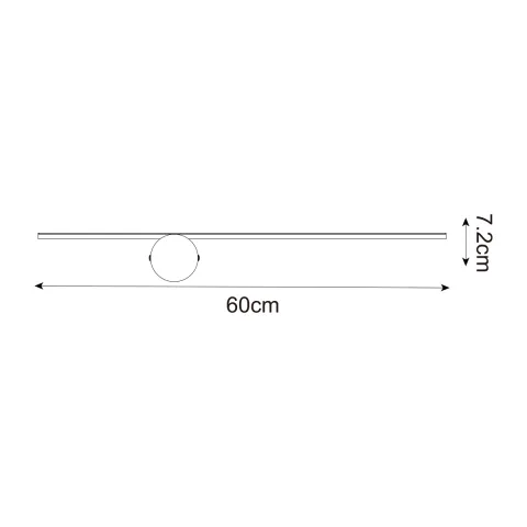 Aplica FAD WL22032G-L60 Zumaline LED, Negru, Polonia
