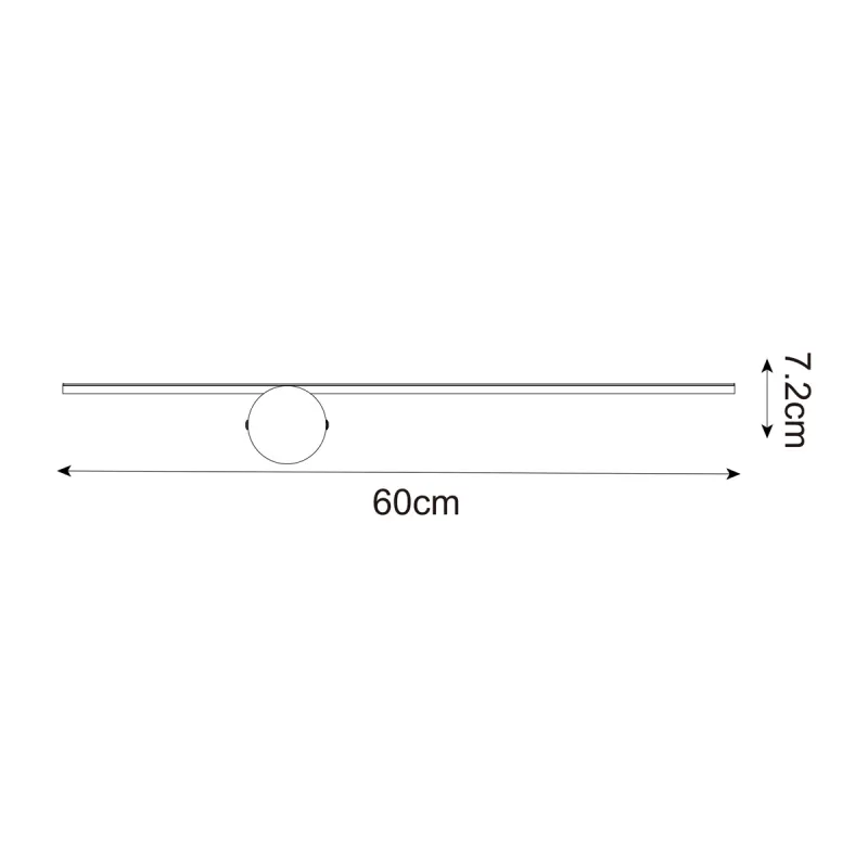 Aplica FAD WL22032G-L60 Zumaline LED, Negru, Polonia