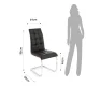 Scaun Tapitat Cozy Black 1662 Tomasucci Italia 