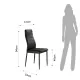 Scaun Tapitat Sedia Camaro Black 1669 Tomasucci Italia 