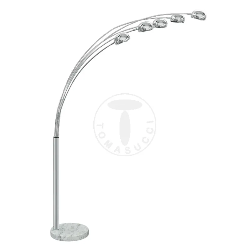 Lampadar Lampada Da Terra Fist Cromo 1695 Tomasucci Italia 