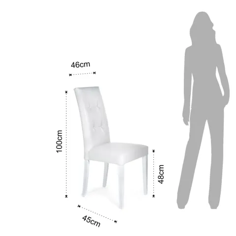 Scaun Din Lemn Dada White 1770 Tomasucci Italia 