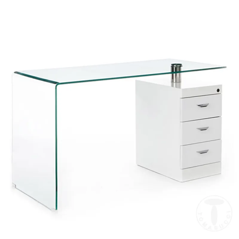 Birou Din Sticla Curbata Bow 1875 Tomasucci Italia 