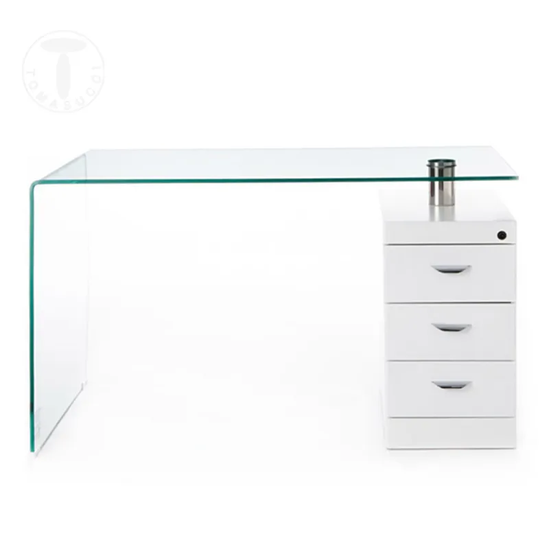 Birou Din Sticla Curbata Bow 1875 Tomasucci Italia 