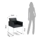 Scaun Tapitat Emma Black 1957 Tomasucci Italia 