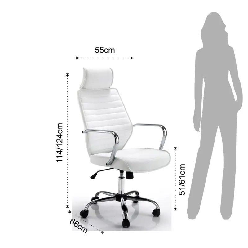 Scaun Birou Evolution White 2428 Tomasucci Italia 