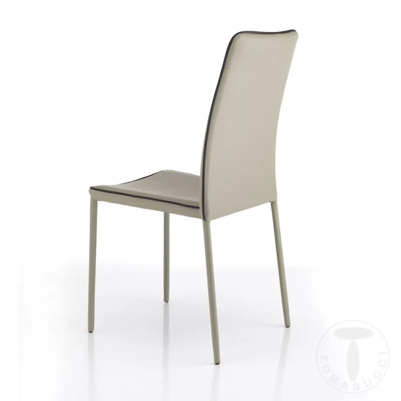 Scaun Din Piele Sintetica Kable Tortora 2442 Tomasucci Italia 