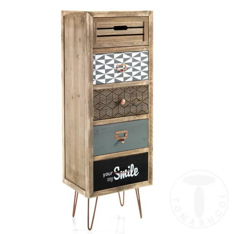 Comoda Din Lemn De Brad 5/C Kijo 2627 Tomasucci Italia 