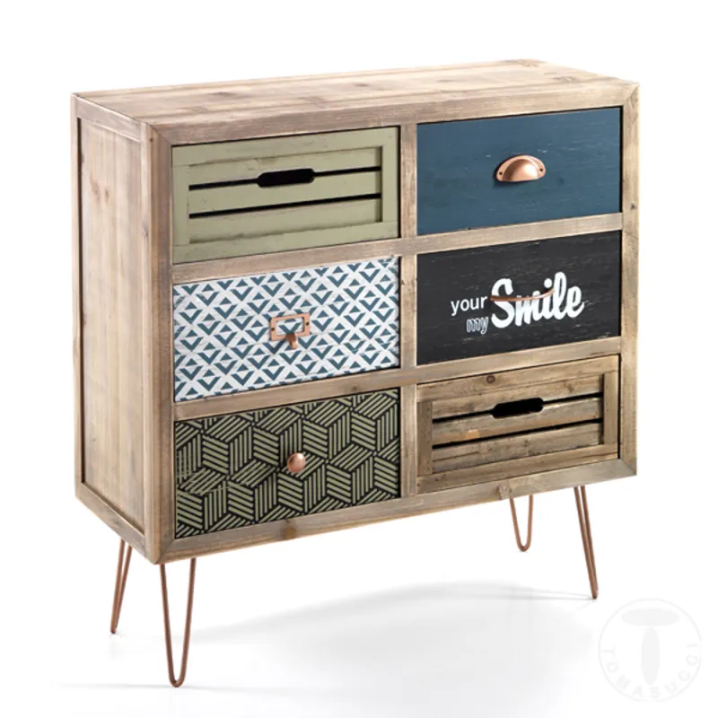 Comoda Din Lemn De Brad 6/C Kijo 2628 Tomasucci Italia 