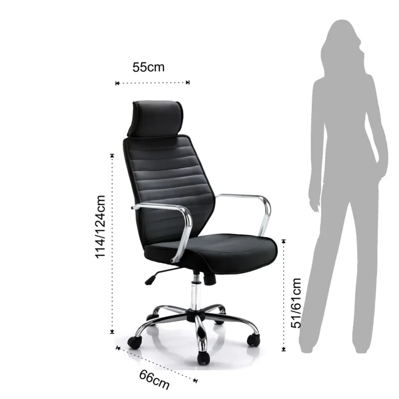 Scaun Birou Evolution Black 2650 Tomasucci Italia 
