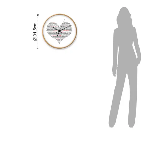 Ceas De Perete I Love You 2804 Tomasucci Italia 