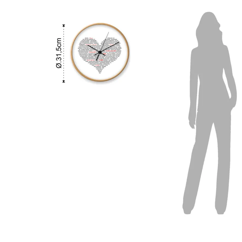 Ceas De Perete I Love You 2804 Tomasucci Italia 