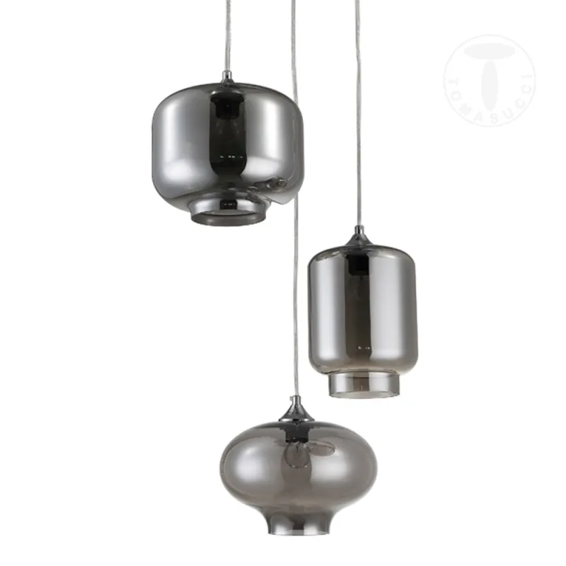 Suspensie 3 Saky Smoked Mirror 2921 Tomasucci Italia 