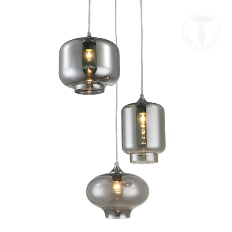 Suspensie 3 Saky Smoked Mirror 2921 Tomasucci Italia 