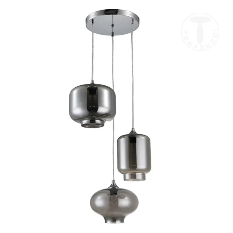 Suspensie 3 Saky Smoked Mirror 2921 Tomasucci Italia 