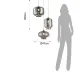 Suspensie 3 Saky Smoked Mirror 2921 Tomasucci Italia 