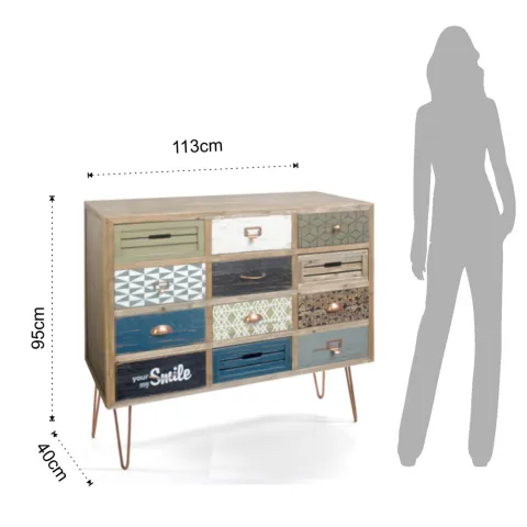 Comoda Din Lemn De Brad 12/C Kijo 2979 Tomasucci Italia 