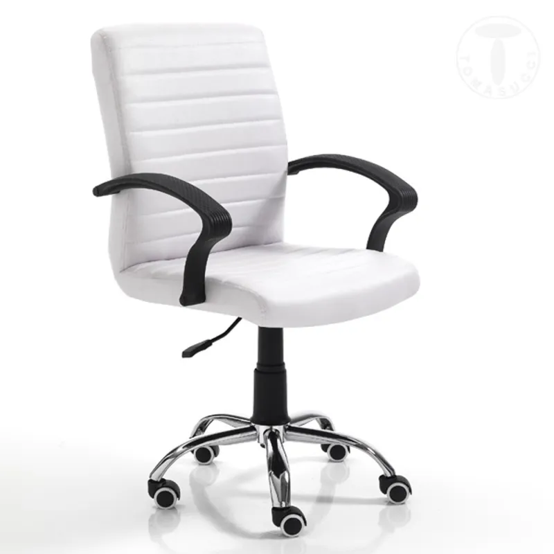 Scaun Birou Cu Roti Pany High White 3129 Tomasucci Italia 