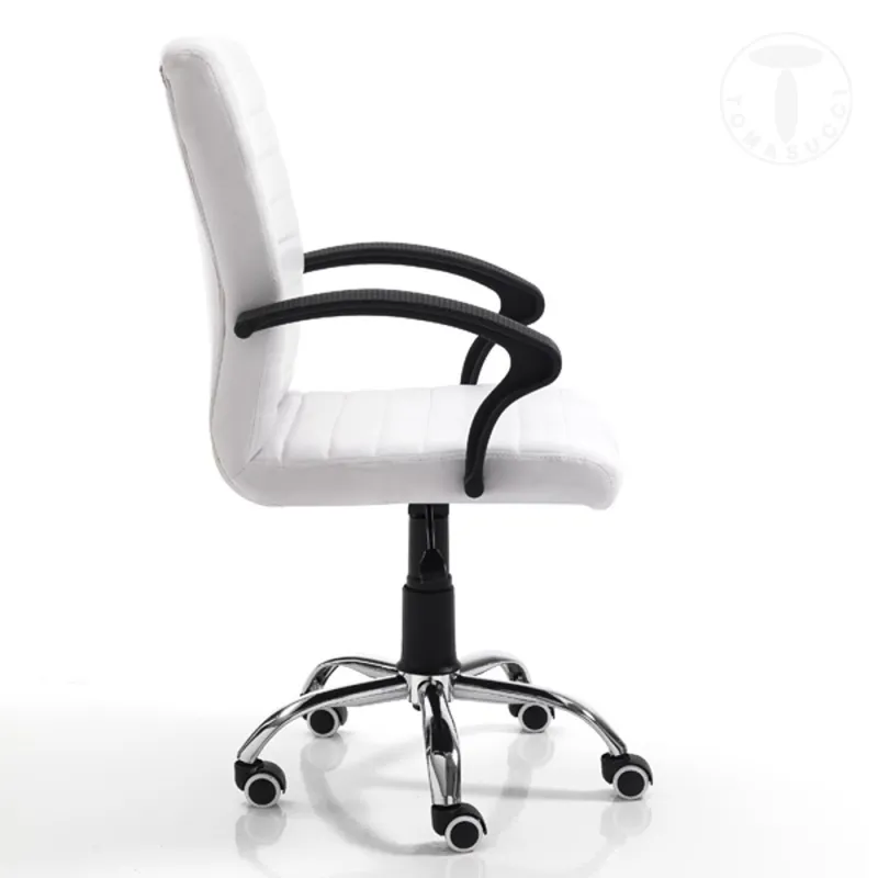 Scaun Birou Cu Roti Pany High White 3129 Tomasucci Italia 