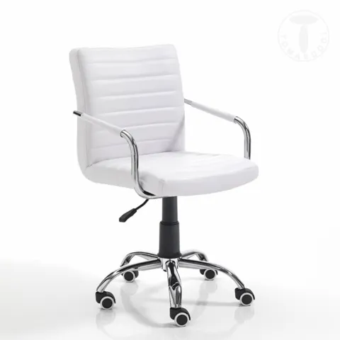 Scaun Birou Cu Roti Milko White 3133 Tomasucci Italia 