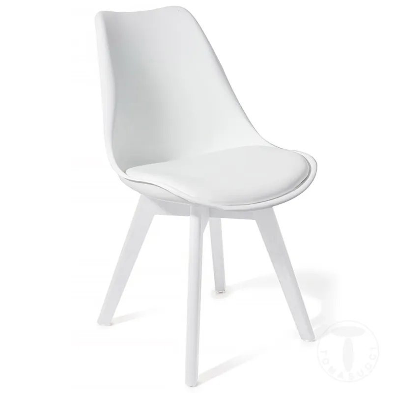 Scaun Din Piele Sintetica Kiki Evo White 3274 Tomasucci Italia 