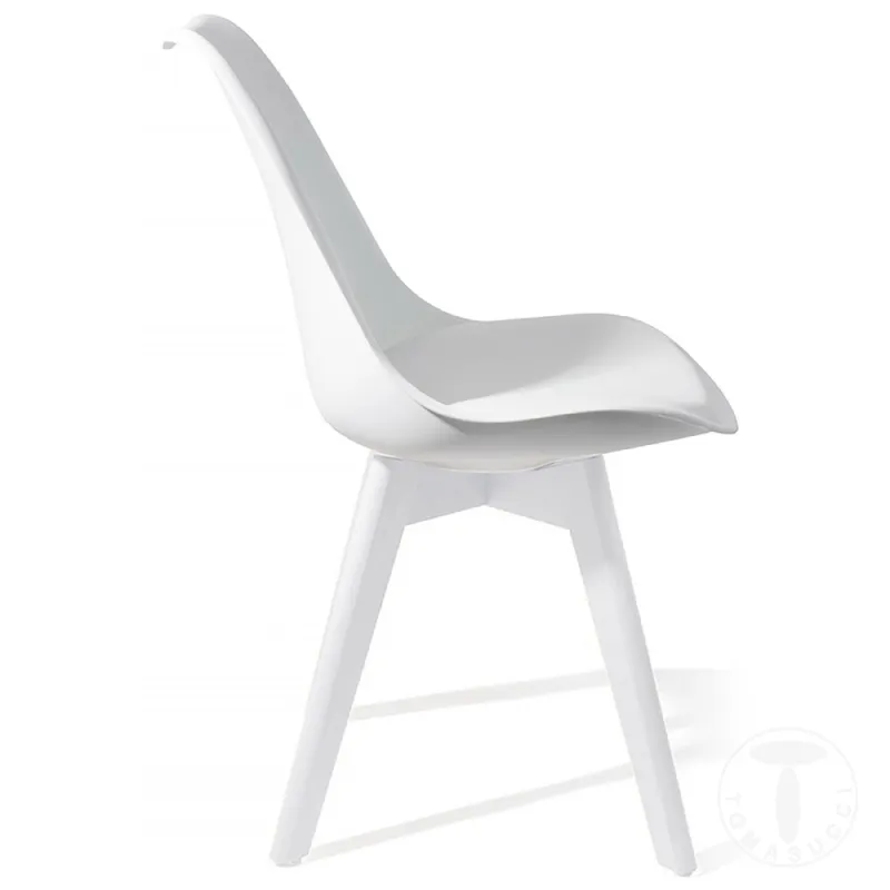 Scaun Din Piele Sintetica Kiki Evo White 3274 Tomasucci Italia 