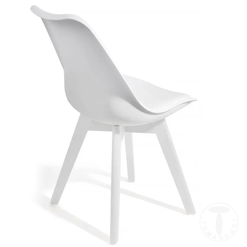 Scaun Din Piele Sintetica Kiki Evo White 3274 Tomasucci Italia 