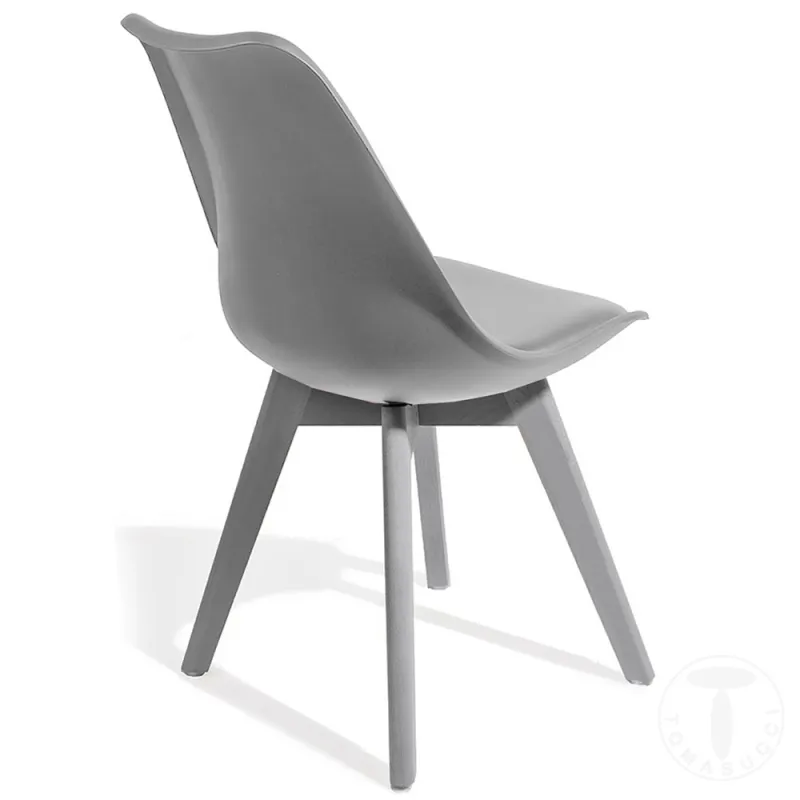 Scaun Din Piele Sintetica Kiki Evo Grey 3275 Tomasucci Italia 