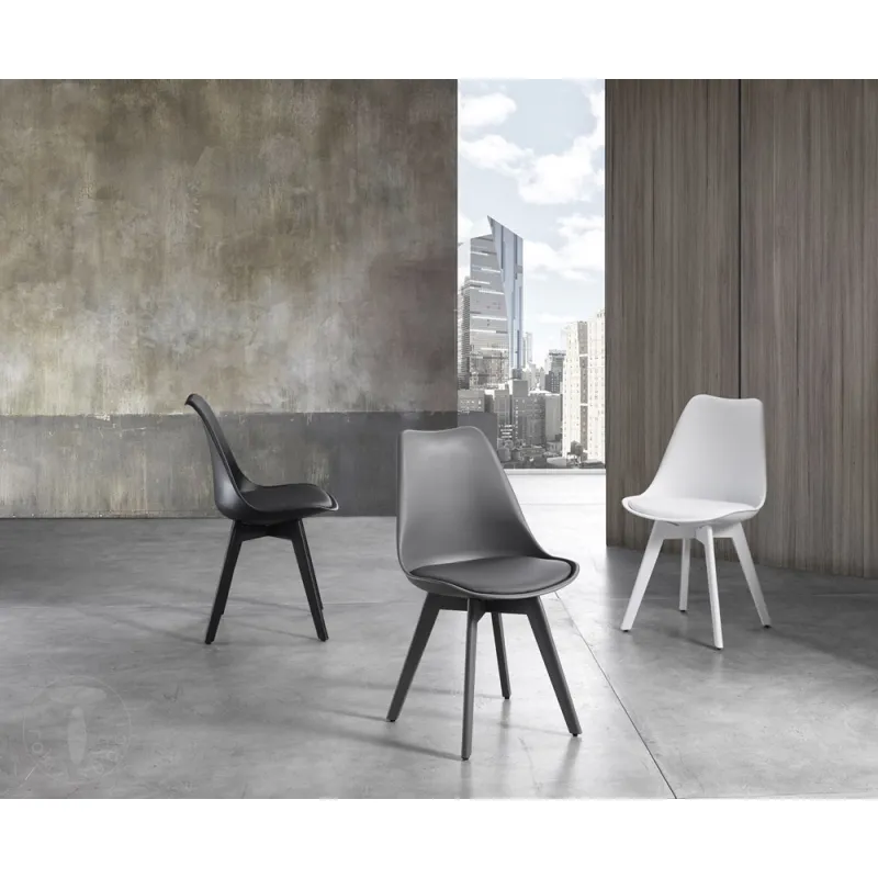 Scaun Din Piele Sintetica Kiki Evo Grey 3275 Tomasucci Italia 