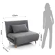 Fotoliu Extensibil Shift Lines Grey 3342 Tomasucci Italia 