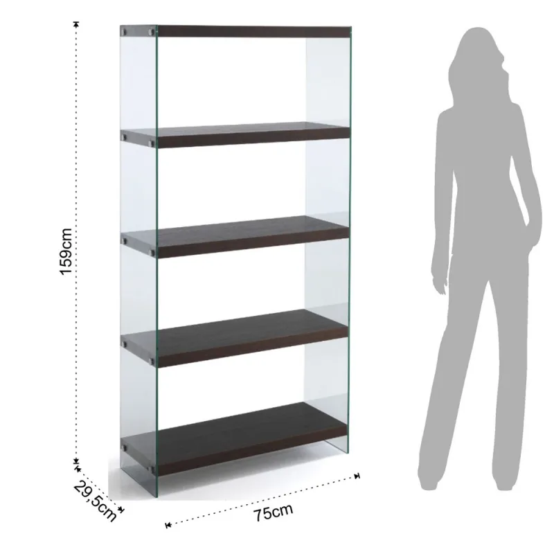 Biblioteca Cu 5 Rafturi 5 Nancy 75 Dark 3390 Tomasucci Italia 
