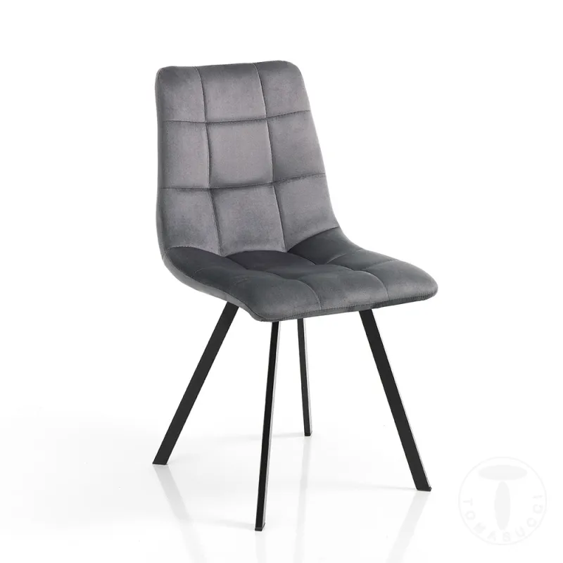 Scaun Cu Efect De Catifea Toffee Grey 3480 Tomasucci Italia 
