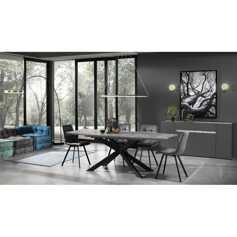 Scaun Cu Efect De Catifea Toffee Grey 3480 Tomasucci Italia 