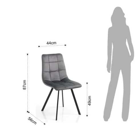 Scaun Cu Efect De Catifea Toffee Grey 3480 Tomasucci Italia 