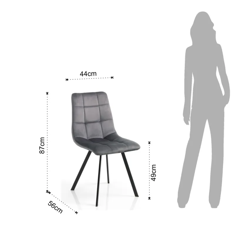 Scaun Cu Efect De Catifea Toffee Grey 3480 Tomasucci Italia 