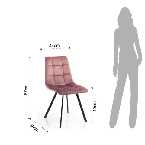 Scaun Cu Efect De Catifea Toffee Pink 3481 Tomasucci Italia 