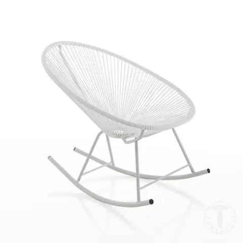 Fotoliu-Balansoar Pentru Interior-Exterior Numana White 3484 Tomasucci Italia 
