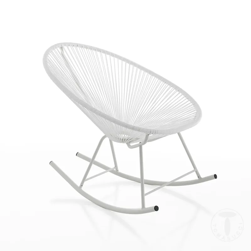 Fotoliu-Balansoar Pentru Interior-Exterior Numana White 3484 Tomasucci Italia 
