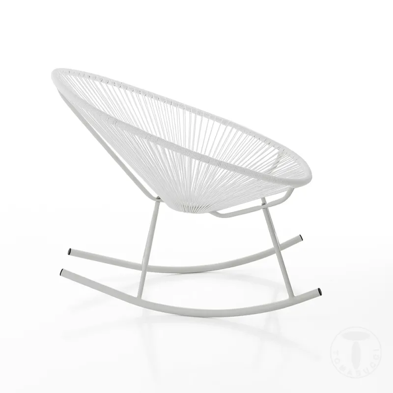 Fotoliu-Balansoar Pentru Interior-Exterior Numana White 3484 Tomasucci Italia 