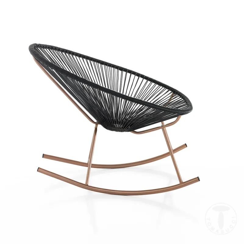 Fotoliu-Balansoar Pentru Interior-Exterior Numana Black 3485 Tomasucci Italia 