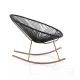 Fotoliu-Balansoar Pentru Interior-Exterior Numana Black 3485 Tomasucci Italia 