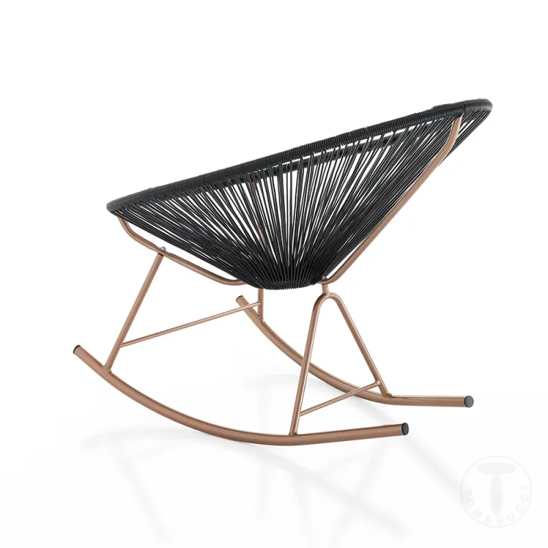 Fotoliu-Balansoar Pentru Interior-Exterior Numana Black 3485 Tomasucci Italia 