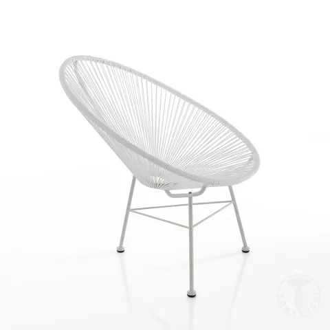 Fotoliu-Balansoar Pentru Interior-Exterior Numana White 3486 Tomasucci Italia 