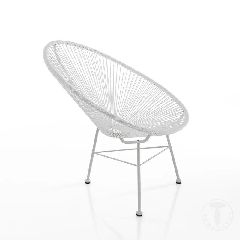 Fotoliu-Balansoar Pentru Interior-Exterior Numana White 3486 Tomasucci Italia 